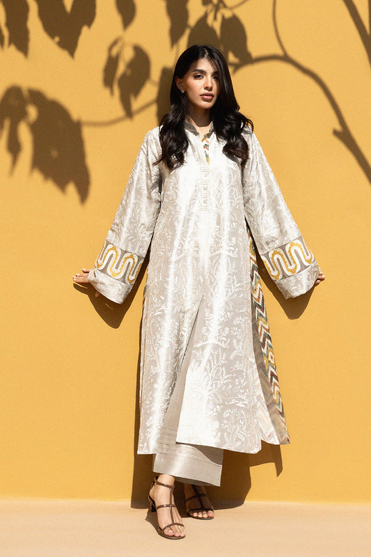 Ivory Muse – Minimal Textured Kurta Pant Set