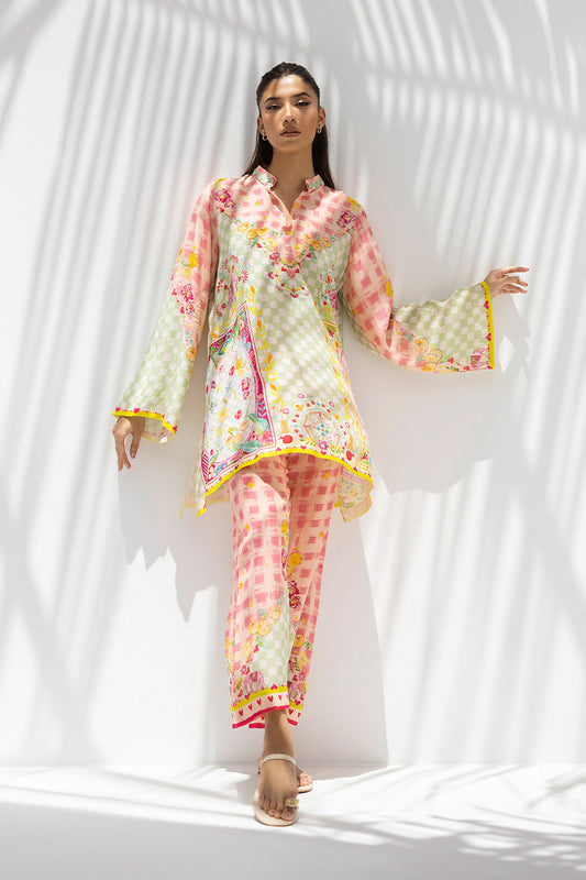 Candy Pastel – Printed Kurta with Straight Pants Co-Ord Set