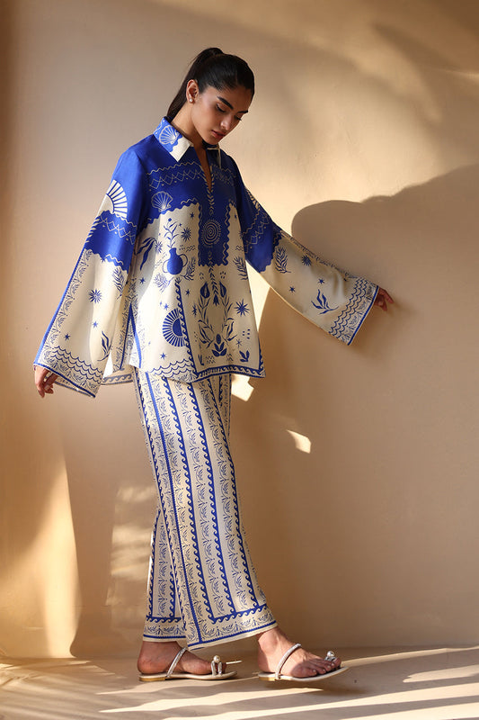 Indigo Muse – Artistic Printed Co-Ord Kurta Pant Set