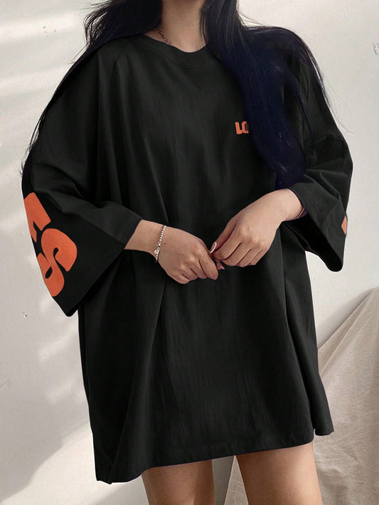 Black Los Angeles Oversized Graphic T-Shirt